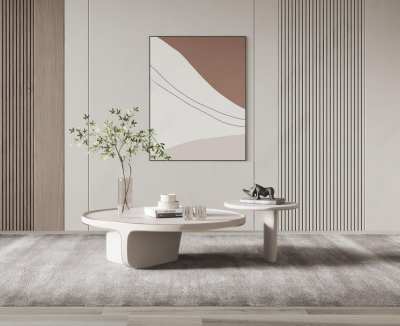 现代茶几3D模型下载